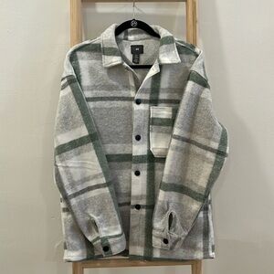 Grey and Green Gingham H&M Coat